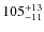 $\rm 105^{+13}_{-11}$