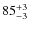 $\rm 85^{+3}_{-3}$