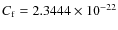 $C_{\rm f}=2.3444\times 10^{-22}$