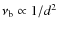 $\nu_{\rm b}\propto 1/d^2$