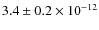 $3.4 \pm 0.2 \times 10^{-12}$