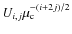 $U_{i,j} \mu _{\rm c}^{-(i+2j)/2}$