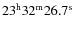 $23^{{\rm h}}32^{{\rm m}}26.7^{{\rm s}}$