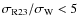 $\sigma_{{\rm R23}} / \sigma_{{\rm W}} < 5$