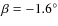 $\beta=-1.6^\circ$