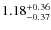 $\rm 1.18_{-0.37}^{+0.36}$