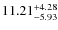 $\rm 11.21_{-5.93}^{+4.28}$