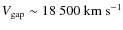 $V_{\rm gap} \sim 18~500~{\rm km~s^{-1}}$
