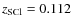 $z_{\rm SCl} = 0.112$