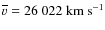 $\overline{v} = 26~022 ~{\rm km~s^{-1}}$