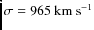 $\sigma = 965~{\rm km~s^{-1}}$