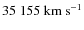 $35~155~{\rm km~s^{-1}}$
