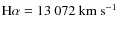 ${\rm H}\alpha=
13~072~{\rm km~s^{-1}}$