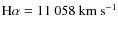 ${\rm H}\alpha= 11~058~{\rm km~s^{-1}}$