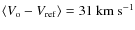 $\langle V_{\rm o}-V_{\rm ref}\rangle = 31~{\rm km~s^{-1}}$