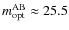 $m_{\rm opt}^{\rm AB} \approx 25.5$