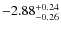 $\rm -2.88^{+0.24}_{-0.26}$