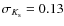 $\sigma_{K_{\rm s}} = 0.13$