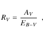 \begin{displaymath}R_V = \frac{A_V}{E_{B-V}}~~,
\end{displaymath}