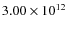 $3.00\times10^{12}$