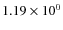 $1.19\times10^{0}$