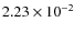 $2.23\times10^{-2}$