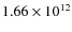 $1.66\times10^{12}$