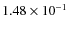$1.48\times10^{-1}$