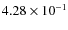 $4.28\times10^{-1}$