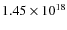 $1.45\times10^{18}$