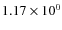 $1.17\times10^{0}$
