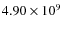 $4.90\times10^{9}$