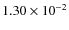 $1.30\times10^{-2}$