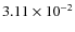 $3.11\times10^{-2}$