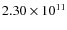 $2.30\times10^{11}$
