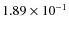 $1.89\times10^{-1}$