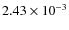 $2.43\times10^{-3}$
