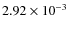 $2.92\times10^{-3}$