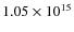 $1.05\times10^{15}$