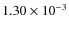 $1.30\times10^{-3}$