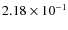 $2.18\times10^{-1}$