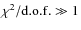 $\chi^2/{\rm d.o.f.} \gg 1$