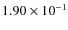 $1.90\times10^{-1}$
