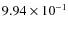 $9.94\times10^{-1}$