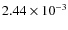 $2.44\times10^{-3}$