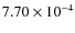 $7.70\times10^{-4}$