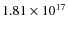 $1.81\times10^{17}$