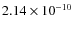 $2.14\times10^{-10}$