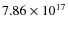 $7.86\times10^{17}$