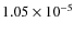 $1.05\times10^{-5}$